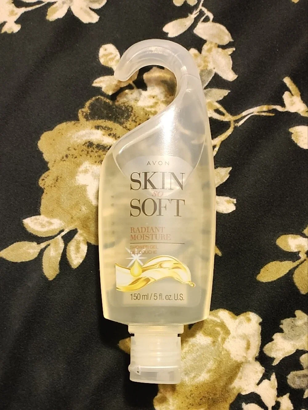 Avon Skin So Soft Radiant Moisture Shower Gel - Clear with Gold Accents